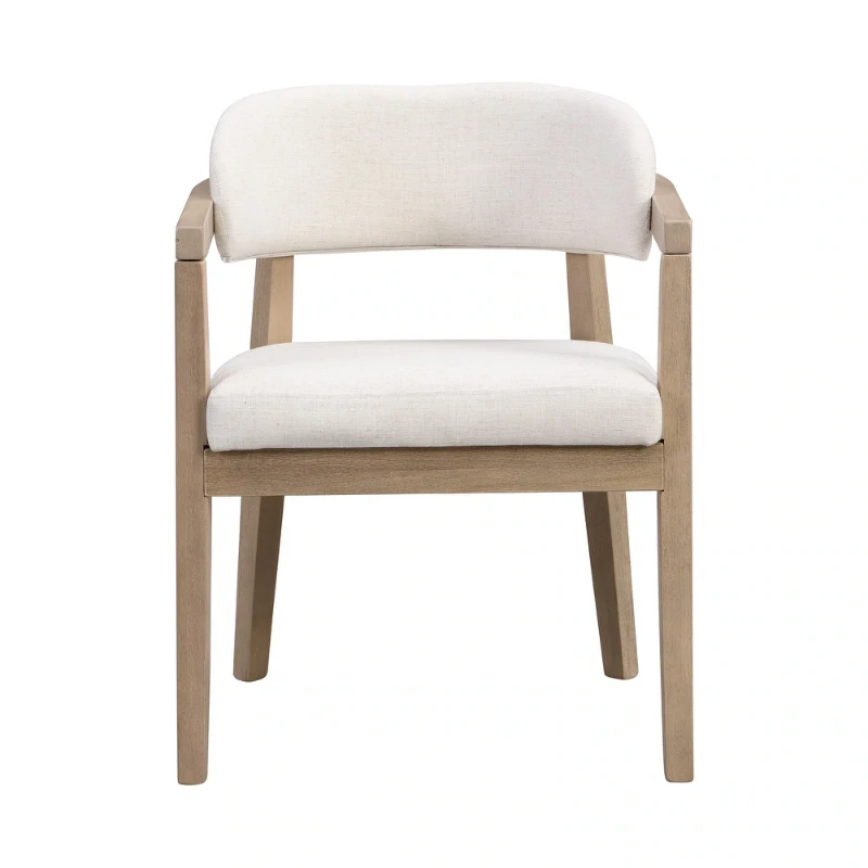 Elvara Dining Set – Natural Wood with Upholstered Chairs