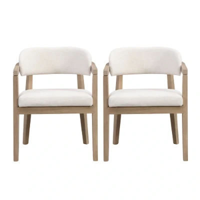 Elvara Dining Set – Natural Wood with Upholstered Chairs