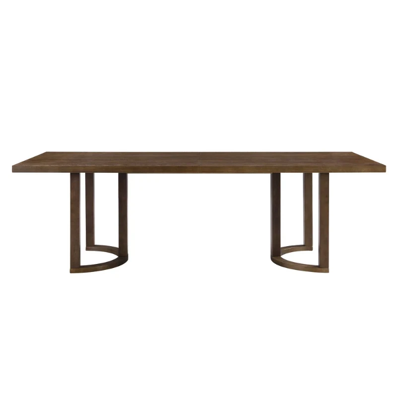 Noraya Dining Set – Natural Wood with Upholstered Chairs