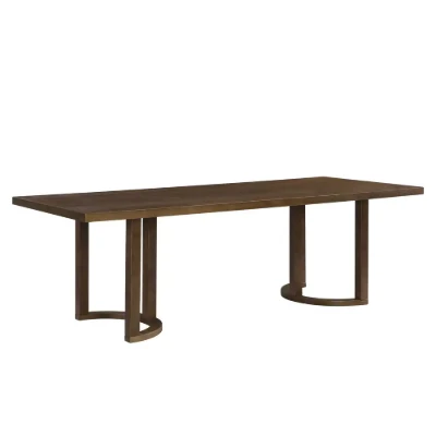 Noraya Dining Set – Natural Wood with Upholstered Chairs