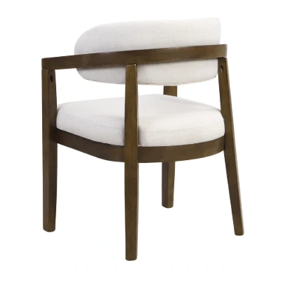 Noraya Dining Set – Natural Wood with Upholstered Chairs