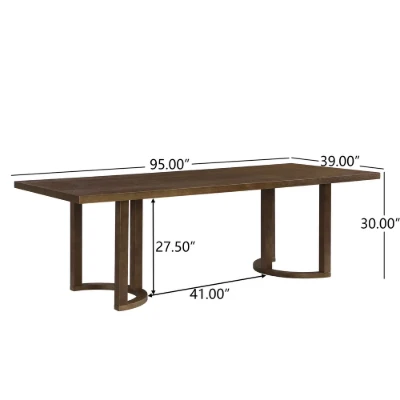 Noraya Dining Set – Natural Wood with Upholstered Chairs