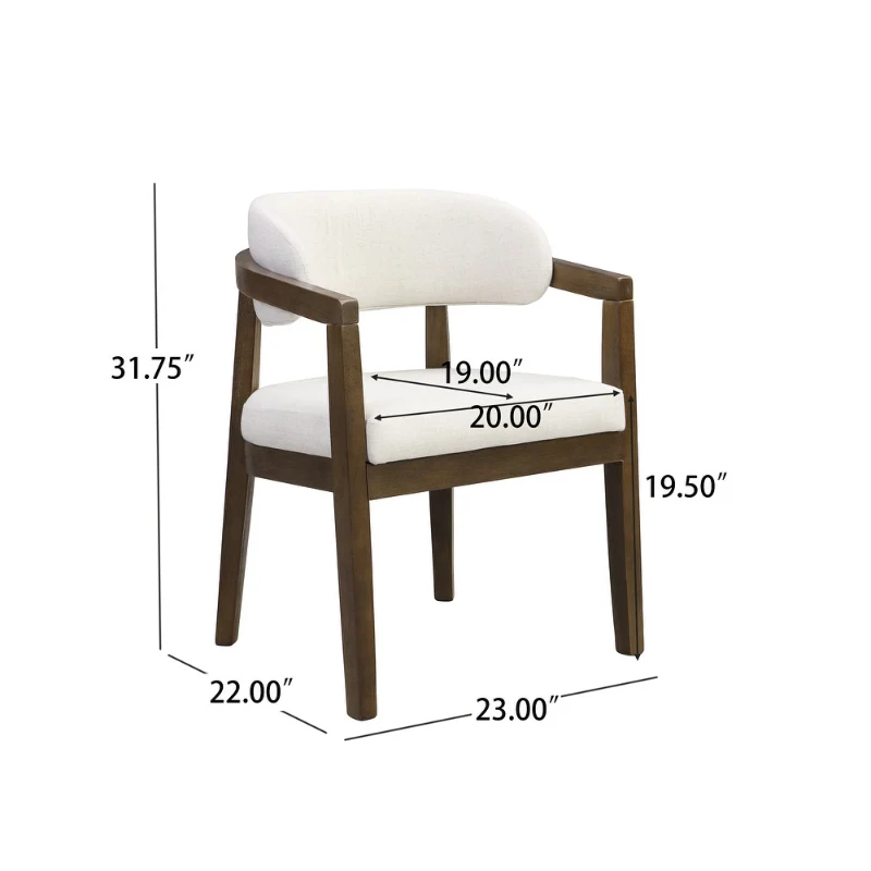 Noraya Dining Set – Natural Wood with Upholstered Chairs