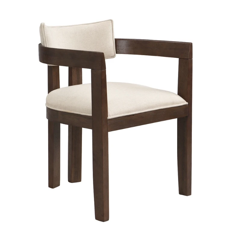 Aurex – Elegant Dining Set | Natural Wood with Golden Accents