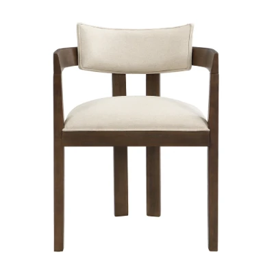Aurex – Elegant Dining Set | Natural Wood with Golden Accents
