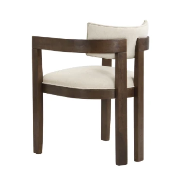 Aurex – Elegant Dining Set | Natural Wood with Golden Accents