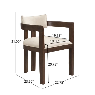Aurex – Elegant Dining Set | Natural Wood with Golden Accents