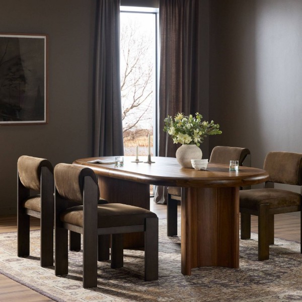 Orinda Dining Table – Oval Natural Wood Modern Design