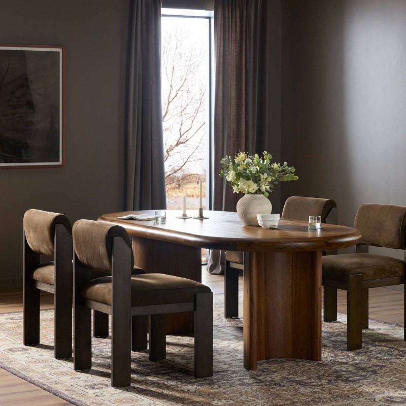 Orinda Dining Table – Oval Natural Wood Modern Design
