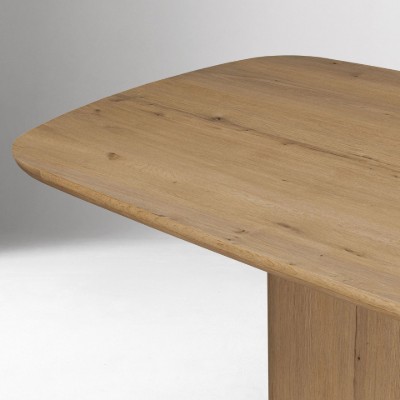 Elora Dining Table – Modern Oval Design | Natural Wood
