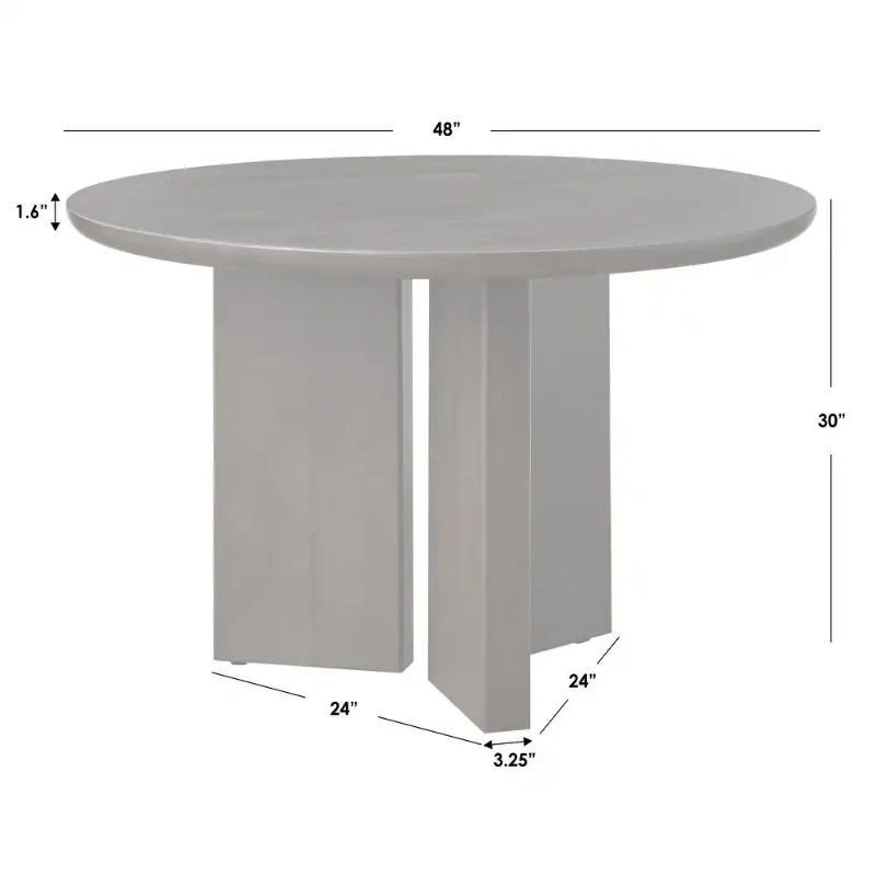 Calma Round Dining Set – Natural Wood