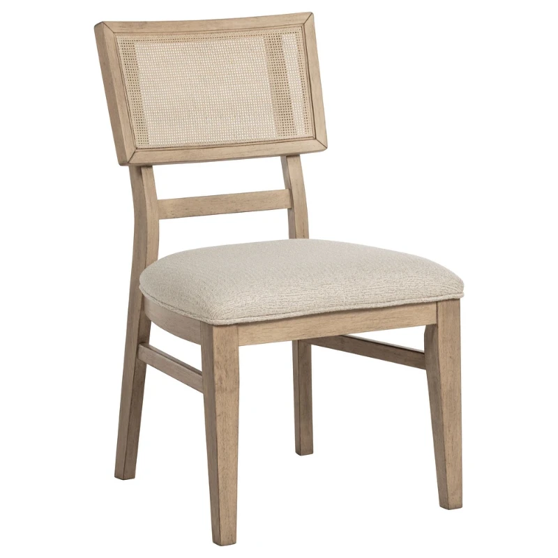 صورة Kailani Extendable Rectangular Dining Set – Natural Wood with Upholstered Chairs